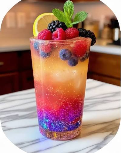 Fairy Garden Strawberry-Crush Smoothie with Vanilla Clouds &amp; Mint Sparkles
